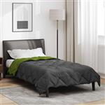 vidaXL Zomerdekbed Groen en Antraciet 200 x 155 cm Microfiber