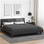 vidaXL Winter Dekbed Antraciet en Taupe 200 x 220 cm Microfiber