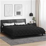 vidaXL Winter Dekbed Zwart 200 x 220 cm Microfiber