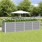 vidaXL Plantenbak Lichtgrijs 240 x 80 x 75 cm Staal