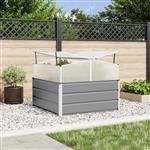 vidaXL Plantenbak Lichtgrijs 100 x 100 x 77 cm Gegalvaniseerd staal