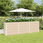 vidaXL Plantenbak Ivoor 240 x 40 x 75 cm Staal