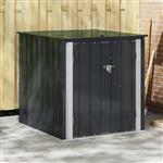 vidaXL Tuinopslagdoos Zwart 101,5 x 107 x 100 cm Staal