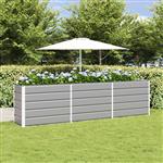 vidaXL Plantenbak Lichtgrijs 290 x 50 x 75 cm Gegalvaniseerd staal