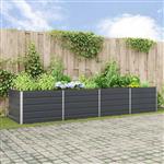 vidaXL Plantenbak Antraciet 195 x 100 x 45 cm Gegalvaniseerd staal