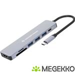 Conceptronic DONN19G notebook dock & poortreplicator Bedraad USB 3.2 Gen 1 (3.1 Gen 1) Type-C Grijs