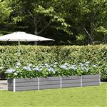 vidaXL Plantenbak Lichtgrijs 480 x 50 x 45 cm Gegalvaniseerd staal
