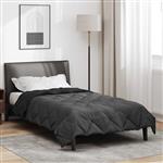 vidaXL Zomerdekbed Zwart en Anthraciet 200 x 140 cm Microfiber