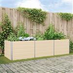 vidaXL Plantenbak Ivoor 290 x 100 x 75 cm Gegalvaniseerd staal