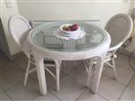 Italiaanse design Rotan tafel met stoelen