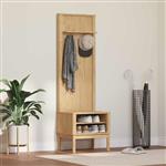 vidaXL Halkast FLORO Wasbruin 50 x 40 x 158 cm Massief grenenhout