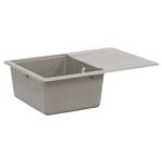 vidaXL Wasbak Grijs 670 x 460 mm 80% Kwarts en 20% Hars