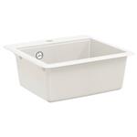 vidaXL Wasbak Wit 470 x 440 mm Graniet