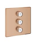 Opbouwdeel GROHE Smartcontrol Volume (3X), Vierkant Warm Sunset Geborsteld