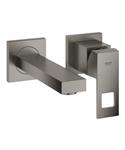 Wastafelmengkraan GROHE Eurocube 2-Gats Wand 172 Mm Hard Graphite Geborsteld