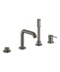 Badrandcombinatie GROHE Essence New Viergats Hard Graphite Geborsteld