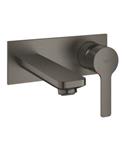 Wastafelmengkraan GROHE Lineare New M-Size Tweegats Wand Hard Graphite Geborsteld