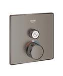 Opbouwdeel GROHE Grohtherm Smartcontrol Douche T, Vierkant Hard Graphite Geborsteld