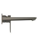Wastafelmengkraan Wand GROHE Lineare New L-Size Tweegats Hard Graphite Geborsteld