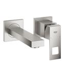Wastafelmengkraan GROHE Eurocube 2-Gats Wand 172 Mm Supersteel