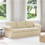 vidaXL Bank Crème 215 x 82 x 80 cm Stof
