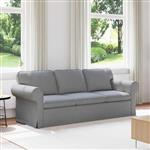 vidaXL Bank Lichtgrijs 215 x 82 x 80 cm Stof