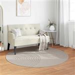 vidaXL Vloerkleden Rond GALATI Crème Ø 200 CM Polyester