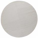 vidaXL Vloerkleden Rond PALMERAS Crème Ø 120 CM Polyester