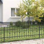 vidaXL Spike Fence Zwart 200 x 130 cm Gepoedercoat staal