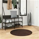 vidaXL Vloerkleden Rond HUARTE Bruin Ø 80 CM Polyester