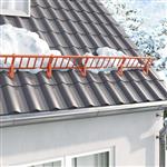 vidaXL Dak sneeuwbeugel Rood 300 x 29,5 x 34,5 cm Staal