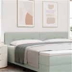 vidaXL Hoofdbord met hoofdeinde Lichtgrijs 200 cm Nep Leer