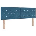 vidaXL Hoofdbord met hoofdeinde Donkerblauw 144 cm Nep Leer