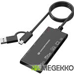 Conceptronic BIAN10B geheugenkaartlezer USB 3.2 Gen 1 (3.1 Gen 1) Type-A/Type-C Zwart