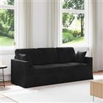 vidaXL Bank Zwart 198 x 78 x 80 cm Fluweel