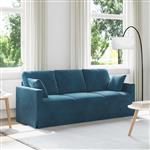 vidaXL Bank Blauw 198 x 78 x 80 cm Fluweel