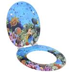 vidaXL Zachte sluit toiletbril Diep Zee Blauw 44 x 38 cm MDF-plaat