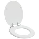 vidaXL Zachte sluit toiletbril Wit 44 x 38 cm MDF-plaat