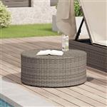vidaXL Salontafel voor buiten Grijs Ø 68 x 30 cm polyrotan
