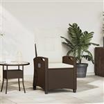 vidaXL Verstelbare tuinstoel Bruin en Crème 56 x 60 x 112 cm