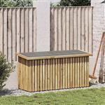 vidaXL Tuinopslagdoos met opslag Naturel 119 x 44 x 58,5 cm