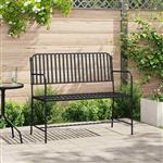 vidaXL Tuinbank Zwart 103,5 x 51,5 x 90 cm Staal