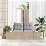vidaXL Tuinbank Beige 184 x 62 x 85cm poly rattan