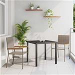 vidaXL Tuinstapelstoelen 2 pcs Grijs en Bruin 54 x 56 x 90 cm