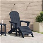 vidaXL Adirondack-stoel Marineblauw 82 x 74 x 92 cm HDPE