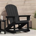 vidaXL Adirondack Schommelstoel Zwart 92 x 73,5 x 92 cm HDPE