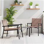 vidaXL Tuinstoel 2 pcs Bruin 78 x 55,5 x 75,5 cm poly rattan