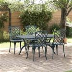 vidaXL Tuinstoel 4 pcs Groen 61 x 60,5 x 93cm Aluminium