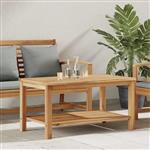 vidaXL Salontafel met opslag Bruin 90 x 50 x 45 cm Massief Teakhout