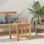 vidaXL Salontafel met opslag Bruin 45 x 45 x 45 cm Massief Teakhout